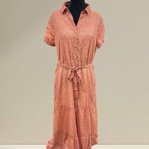 Terracotta Button-Front Maxi Dress 🌺